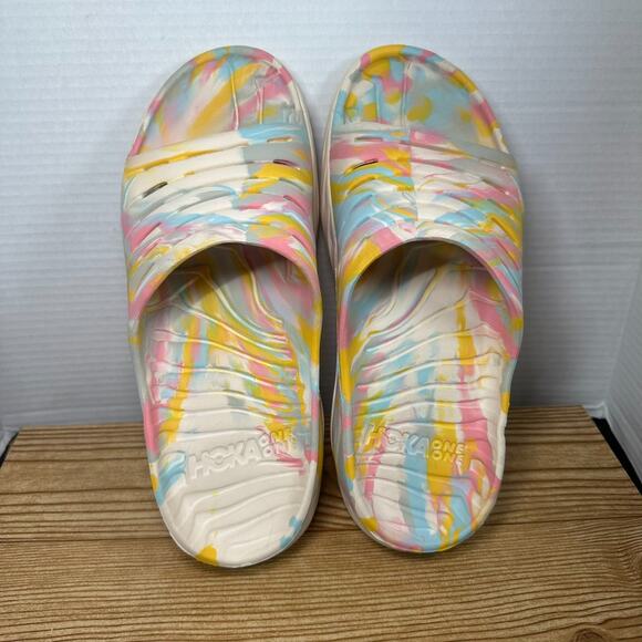 Hoka One One x Free People Ora Recovery Slide Luna Marbled Sandals Mens 10 main image 9